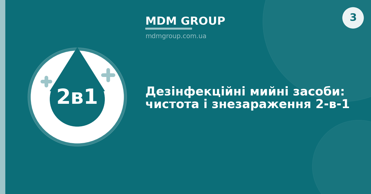 Дезінфекційні мийні засоби: коли потрібне рішення «2 в 1»