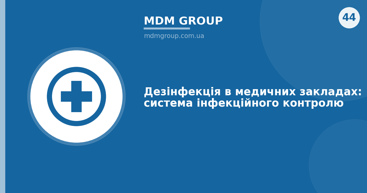 Дезінфекція в медичних закладах: система інфекційного контролю
