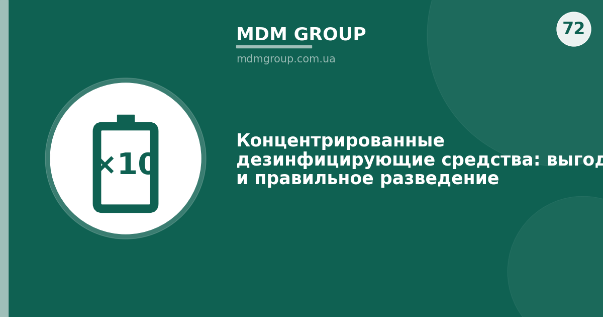 Концентрированные дезинфицирующие средства: выгода и правильное разведение